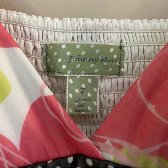 Johnny Martin Polka Dots Mini Dress Breezy Colourful Light Cute #0066 - Picture 3 of 10